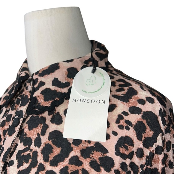 MONSOON - Lola leopard print maxi dress brown Size 12 - Picture 9 of 9